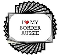 Bumper Garage Plush I Love My Border Aussie for Math - Farmhouse Outdoor Decor Easy Peel Removable(12X18CM)