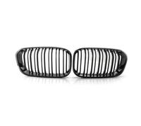 Bumper Grill For BMW For 1 Series For F20 For F21 2015 2016 2017 Front Grille Black Double Slat Carbon Fiber Style Frame