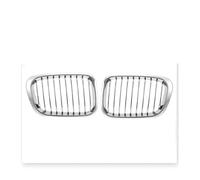 Bumper Grill For BMW For E46 1998-2001 4-Door Glossy Double Line Style Front Bumper Racing Grille Accessories(Single-Electroplate)