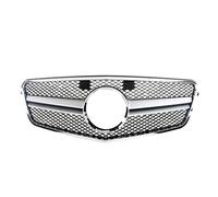 Bumper Grill For Mercedes For Benz For W212 For E-Class 2009 2010 2011 2012 2013 Four Doors Car Front Bumper Racing Billet Grille Cover(Silver)