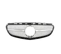 Bumper Grill For Mercedes For Benz For W212 For E-Class 2014 2015 2016 Four Doors Car Front Bumper Racing Billet Grille Cover(Silver)