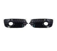 Bumper Grille Fog Light Cover Compatible With Q3 2013 2014 2015 Front Bumper Honeycomb Fog Lamp Frame Hollow Grille Under The Net Black Bright Car Accessories