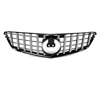 Bumper Grille For Benz W204 C180 C200 C300 2008-2010 2011-2014 Car Bumper Hood Mesh Grill Front Kidney Grille(Silver)