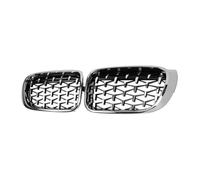 Bumper Grille For X3 X4 F25 F26 2014 2015 2016 2017 Front Kidney Grille Diamond Car Bumper Racing Grills Accessories(Silver)
