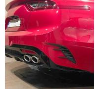 Bumper Guard For KIA For Stinger 2018-2023 Car Sticker Rear Bumper Side Vent Spoiler Canard Covers Carbon Fiber Look Gloss Black Accessories ABS Rear Bumper(Carbon Look)