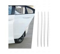 Bumper Guard Trim Strips, 4PCS Car Door Edge & Handle Protectors - Universal Accessories Fit for All Cars/SUV/Vans/Pickups, Carbon Fiber Texture Anti Scratch Trim, Easy Install (White, 41cm)