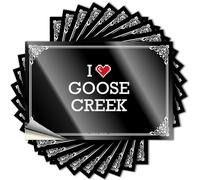 Bumper Hat Scratch Resistant Decals, Affirmation Matte Print for Phone Case Water | Country Room Decor Uv Proof Pack I Love Goose Creek(12X18CM)