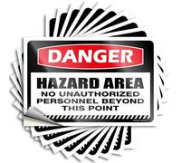 Bumper High Vinyl Decals, Fall Decor Outdoor Waterproof Hat Stickers for Water Bottle | Danger Hazard Area No Unauthorized Personnel Beyond This Point Perfect for Interesting(6X9CM)