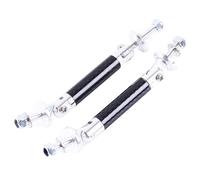 Bumper Lip Lever 2pcs Universal Racing Adjustable Front Rear Bumper Lip Splitter Support Bar Kit Car Styling Tuning(Silver)