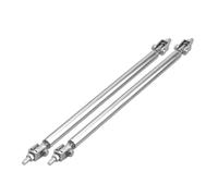 Bumper Lip Lever Car Splitter Rods Racing Adjustable Front Rear Bumper Lip Support Strut Brace Tie Pull Bar Kit 75/100/150/200mm Universal(Silver-200mm)