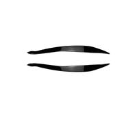 Bumper Lip Spoiler Side Car Front Headlight Eyebrows Eyelash Eyelid Trim Cover Spoiler Car Accessories Compatible With 5 Series F10 F11 2015 2016 2017(Glossy Black)