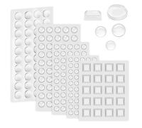 Bumper Pads Self Adhesive Clear Rubber Feet Pad, 202 Pcs Cupboard Door Stoppers Bumper Pads for Stop Banging Glasses Furniture Cabinet