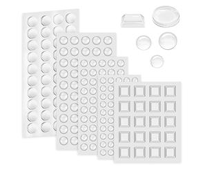 Bumper Pads Self Adhesive Clear Rubber Feet Pad, 202 Pcs Cupboard Door Stoppers Bumper Pads for Stop Banging Glasses Furniture Cabinet