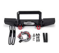 Bumper Parts For Defender For TRX-4 1/10 RC Crawler Car Aluminum Front Bumper With Light Metal Bumper Upgrade Parts Repair