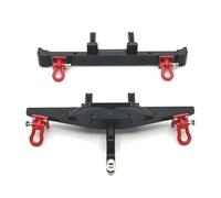 Bumper Parts For MN128 MN86 G500 1/12 RC Car Metal Front And Rear Bumper With Tow Hook Upgrade Parts Repair Replacement Accessories(Black,Front Rear)