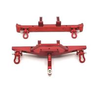 Bumper Parts For MN128 MN86 G500 1/12 RC Car Metal Front And Rear Bumper With Tow Hook Upgrade Parts Repair Replacement Accessories(Red,Front Rear)
