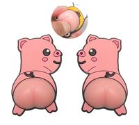 Bumper Protector Sticker,2 PCS Car Door Bumper Protector Sticker,3D Silicone Butt Car Anti Scratch Stickers,Pvc Cute Cartoon Animal car Anti-Collision Silent Pad for Door Handles Bumpers Refrigerator(