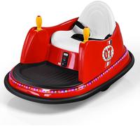 Bumper Ride On Toy Car With Music Remote Control & Flashing Lights Gymax Red One Size