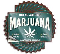 Bumper - Smiley Face Hat Med No. 420 Cure Marjuana for Absorbing Retro(12X18CM)