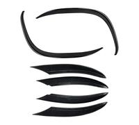 Bumper Splitter Spoiler For M&erces For Benz C Class W205 C200 C260 2019-2022 Car Front Fog Lamp Strip Air Intake Grille Slats Trim Cover Spoiler Wing(6pcs Carbon Look)