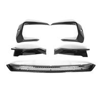 Bumper Splitter Spoiler For VW T6.1 For Transporter 2019 2020 2021 Front Grille 5Pcs/Set Gloss Black Style Splitter Lip(With Hole)