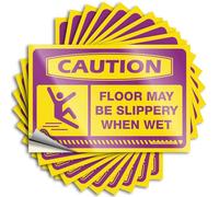 Bumper Sticker Caution Floor May Be Slippery When Wet Stickers 10Pcs Anti Biden Stickers Bar Rules Sign(12X18CM)