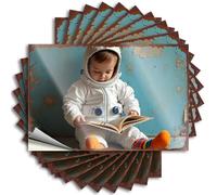 Bumper Sticker Curious Astronaut in Training: Exploring The Stars Through Books Stickers 10Pcs Car Banner Sticker Windshield Car Stickers for Men(12X18CM)