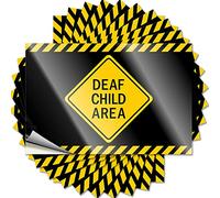 Bumper Sticker Deaf Child Area Funny Sticker 10 Pcs Brand Stickers Bar Signs for Man Cave(12X18CM)