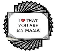 Bumper Sticker I Love That You're My Mama Stickers Car Sticker Pack Warning Signs for Bedroom(8X12CM)