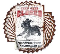 Bumper Sticker Keep Gate Closed No Matter What The Schnauzer Say Funny Sticker 10 Pcs Stickers for Cars Funny Sticker(6X9CM)
