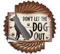 Bumper Sticker Keep Your Dog Inside Stickers 10Pcs Car Warning Sticker Hardhat Stickers and Decals(8X12CM)