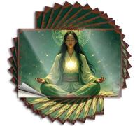 Bumper Sticker Lotus Blossom Meditation: A Serene Journey Within Stickers 10Pcs Tool Box Stickers Outdoor Bar Decor(6X9CM)