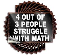 Bumper Sticker Math Struggles: A Common Issue Stickers 10Pcs Bumper Stickers Family Car Stickers(8X12CM)