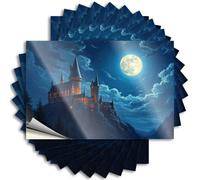 Bumper Sticker Mystic Castle Under The Full Moon Stickers 10Pcs Bumper Stickers Family Car Stickers(8X12CM)