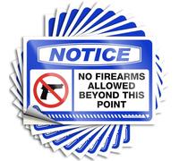 Bumper Sticker Notice No Firearms Allowed Beyond This Point Stickers 10Pcs Anti Biden Stickers Bar Rules Sign(6X9CM)