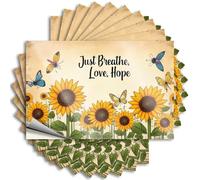 Bumper Sticker Sunflowers and Butterflies: Just Breathe, Love, Hope Stickers 10Pcs Car Warning Sticker Hardhat Stickers and Decals(6X9CM)