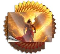 Bumper Stickers A Muscular Figure with Large Wings Stands Against A Dramatic Sky. Stickers 10Pcs Bumper Sticker Bumper Sticker(12X18CM)