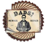 Bumper Stickers Dad's Weird Repair: A Skeleton'S Odd Fix-It Shop Stickers 10Pcs Men Cave Decor Men Decor(8X12CM)
