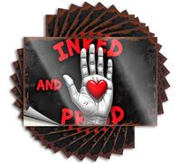 Bumper Stickers Embracing Identity: Inked and Proud Stickers 10Pcs Car Stickers Funny Funny Truck Stickers(12X18CM)