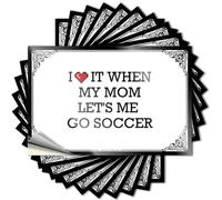 Bumper Stickers I Love It When My Mom Let's Me Go Soccer Stickers Beer Signs for Man Cave Sticker Decals for Cars(8X12CM)