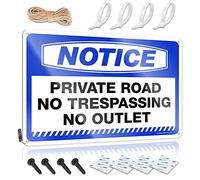 Bumper Stickers Notice Private Road No Trespassing No Outlet Tin Sign Man Cave Sign Decor Funny Bar Signs For Home Bar(20X30CM)