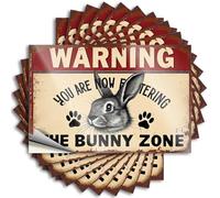 Bumper Stickers Warning: Enter at Your Own Bunny Risk Stickers 10Pcs Men Cave Decor Men Decor(12X18CM)