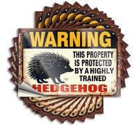Bumper Stickers Warning: Property Protected By Highly Trained Hedgehog Stickers 10Pcs Family Car Stickers Warning Stickers for Cars(6X9CM)