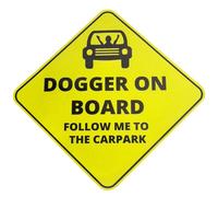Bumper Stickers Yellow Funny Novelty Car Prank Gift Baby On Board Window Xmas Idea Present for Him Boyfriend Men Man Secret Santa Stocking Filler Practical Joke April Fools (Dogger ON Board)
