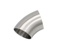 Bumper tailpipes 1.5 thick51mm 63mm 76mm OD Sanitary Butt Weld 45 Degree Elbow Bend Pipe car exhaust pipe muffler welded pipe Car tailpipes(60mm)