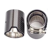 Bumper tailpipes 1 Piece Exhaust Tip 93mm Fit for Modified M2 M3 M4 3 Series 4 Series Carbon Fiber Car Accessories Muffler Pipe Rear muffler tailpipe(IN67mm)