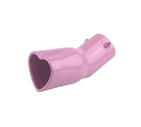 Bumper tailpipes 1PCS Universal stainless steel Heart shaped bent pipe Tail throat 63mm/2.5'' tail pipe muffler Car Muffler Tips Rear muffler tailpipe(Pink)