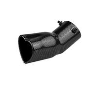 Bumper tailpipes 1PCS Universal stainless steel Heart shaped bent pipe Tail throat 63mm/2.5'' tail pipe muffler Car Muffler Tips Rear muffler tailpipe(Carbon Fiber)