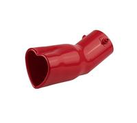 Bumper tailpipes 1PCS Universal stainless steel Heart shaped bent pipe Tail throat 63mm/2.5'' tail pipe muffler Car Muffler Tips Rear muffler tailpipe(Red)