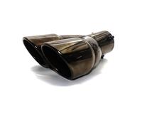Bumper tailpipes 63mm Universal Car Exhaust Pipe Inlet Double-Barrel Rear Tip Tail Thickened Stainless Steel Accessories Muffler Outlet Muffler tailpipes(Gun Straight)
